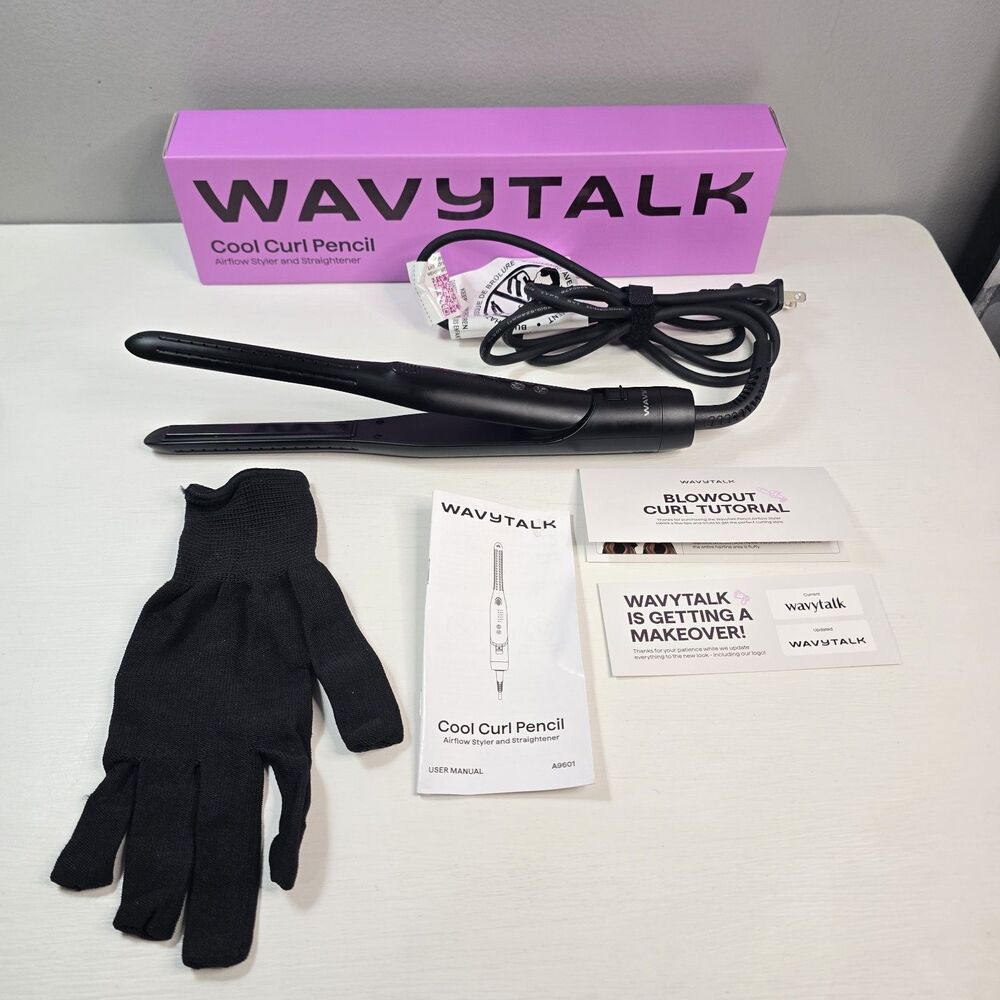 Wavytalk Cool Curl Pencil Airflow Styler and Straightener Flat Iron Model A9601